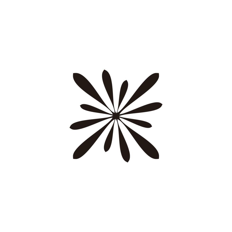 salpicos, quadrado geométrico símbolo simples logotipo vetor
