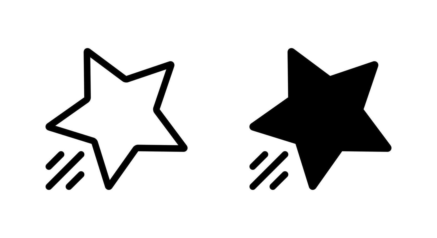 velozes Estrela ícone isolado em branco fundo. rápido estrelas placa símbolo vetor