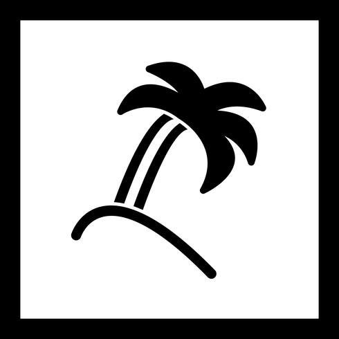 ícone de árvore de palma de vetor