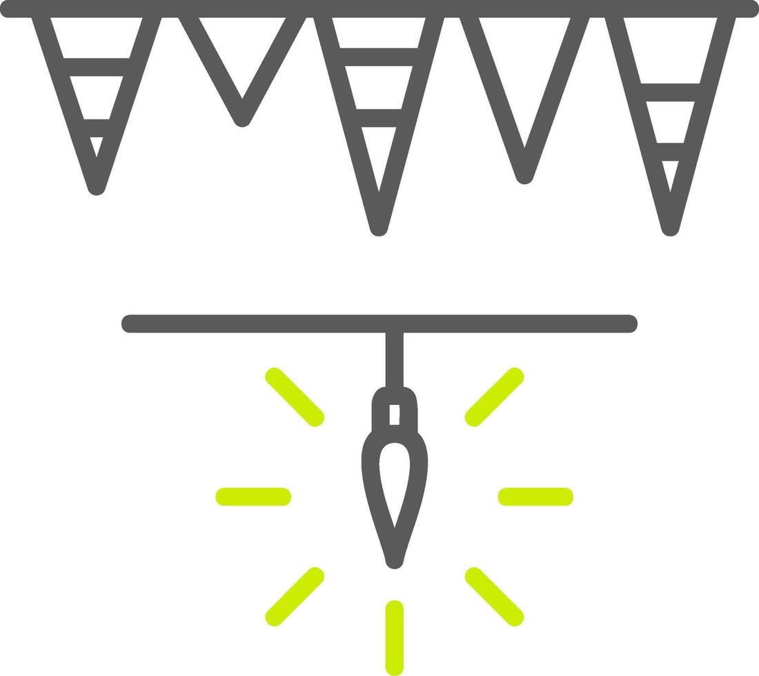 ícone de duas cores de guirlandas vetor