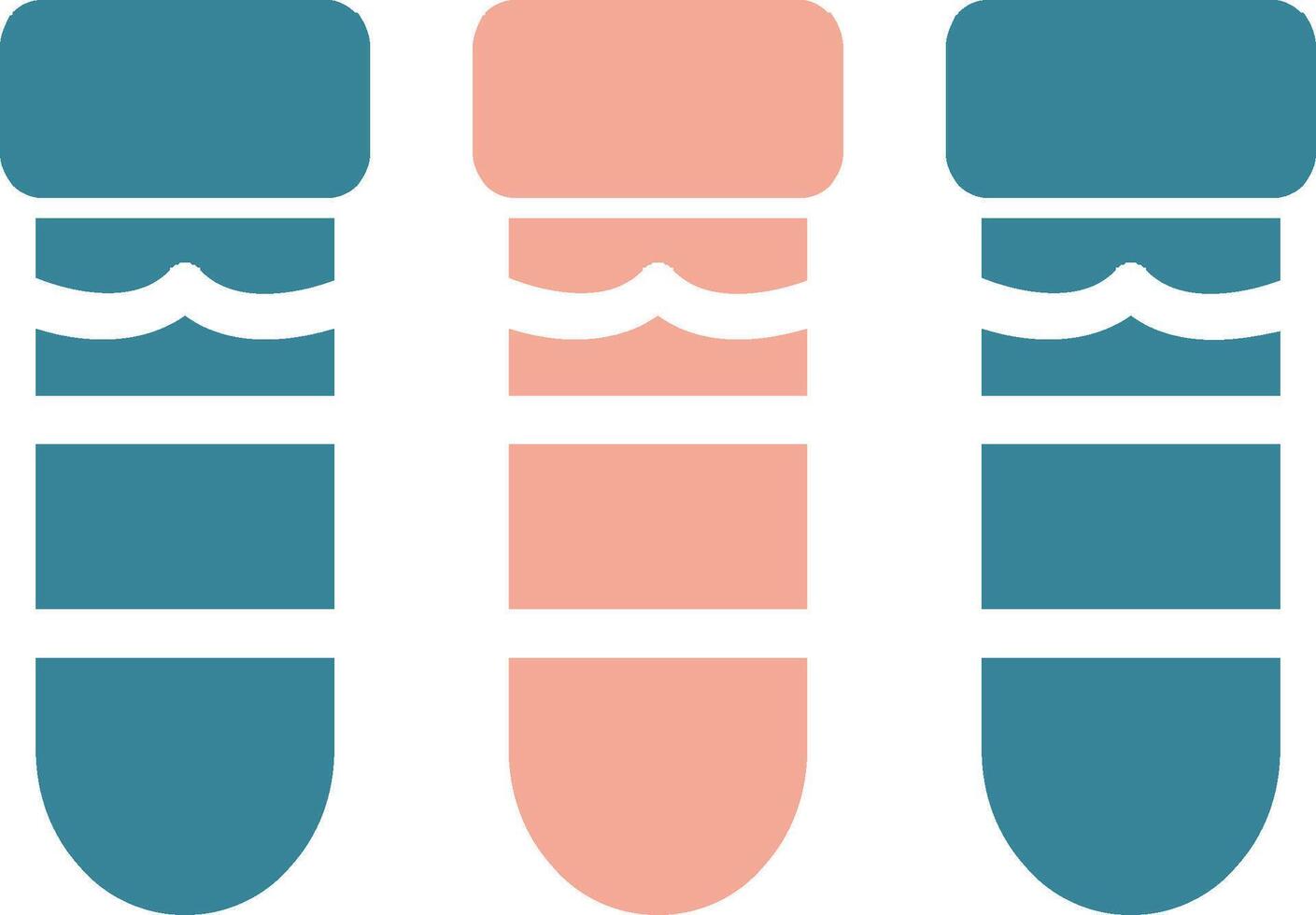 tubo de ensaio glifo ícone de duas cores vetor