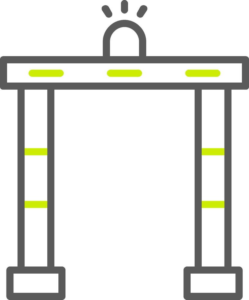 ícone de duas cores de linha detector de metais vetor