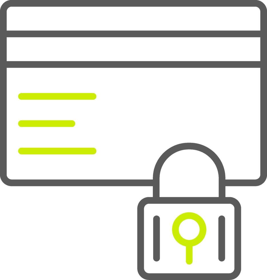 ícone de duas cores da linha de pagamento seguro vetor