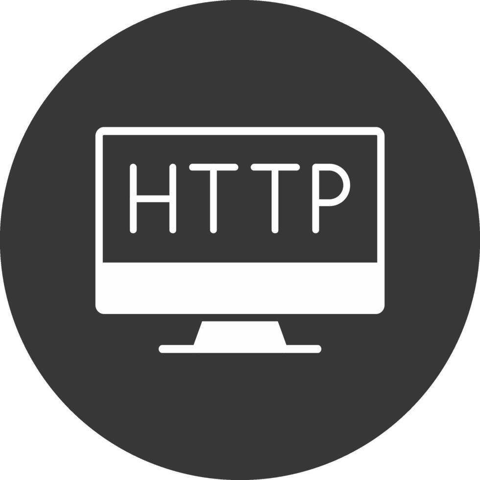 http bolacha glifo invertido ícone vetor