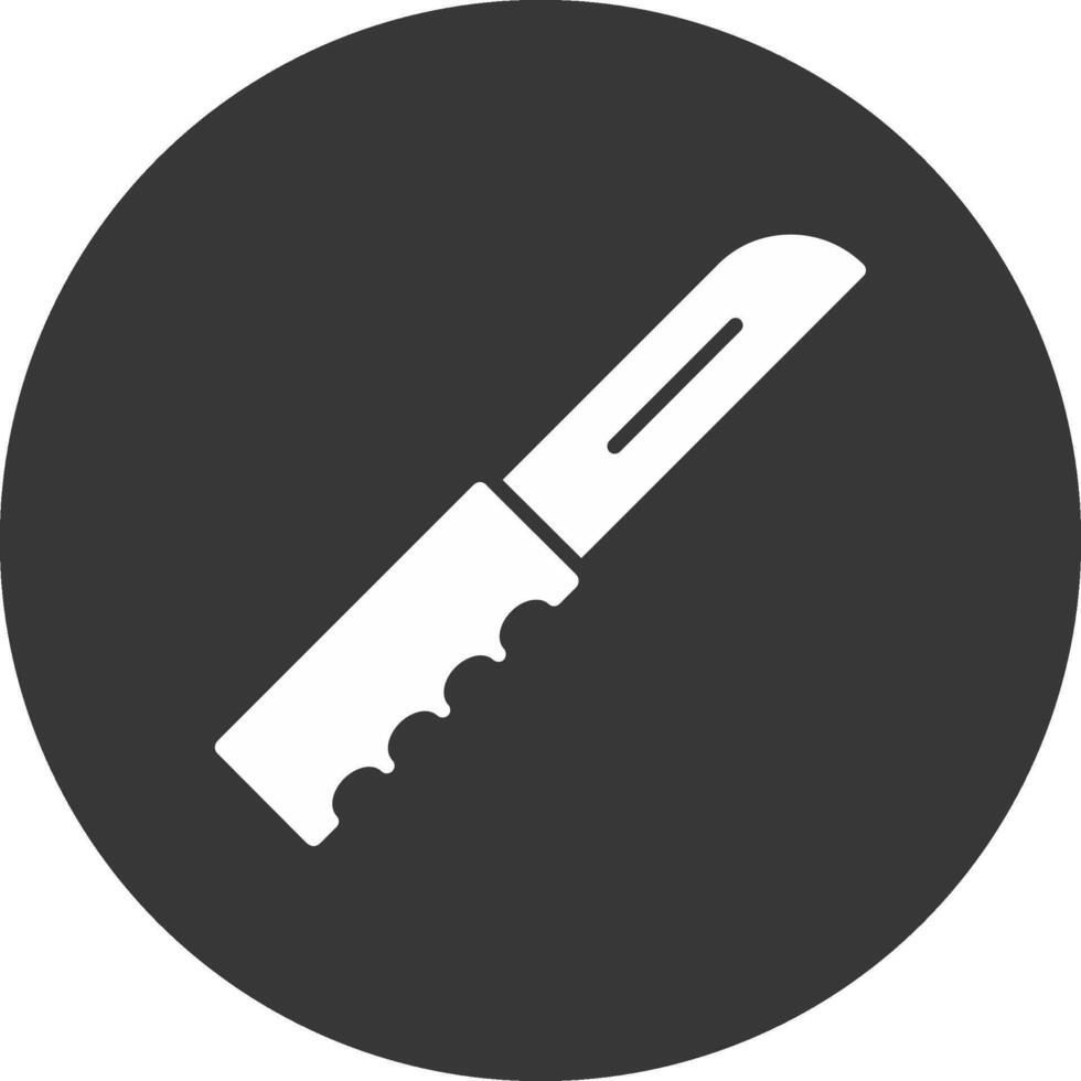 ícone invertido de glifo de canivete vetor