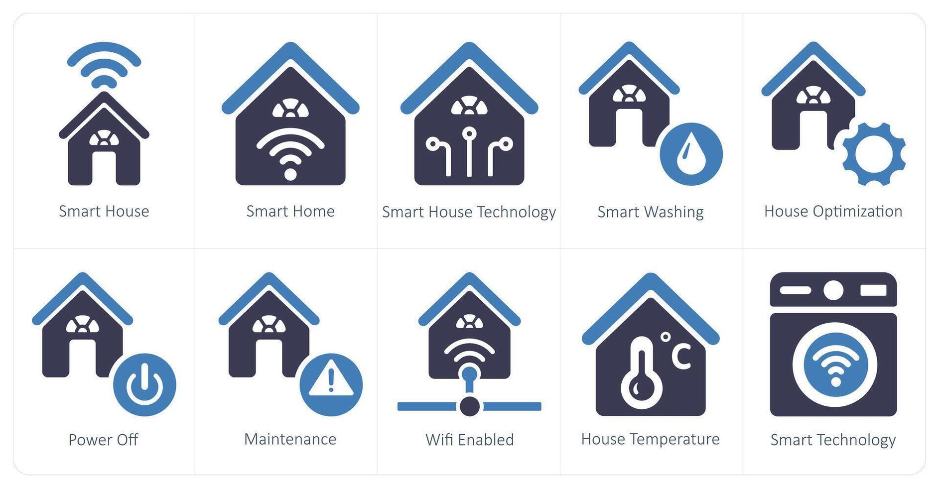 uma conjunto do 10 inteligente casa ícones Como inteligente casa, inteligente lar, inteligente casa tecnologia vetor
