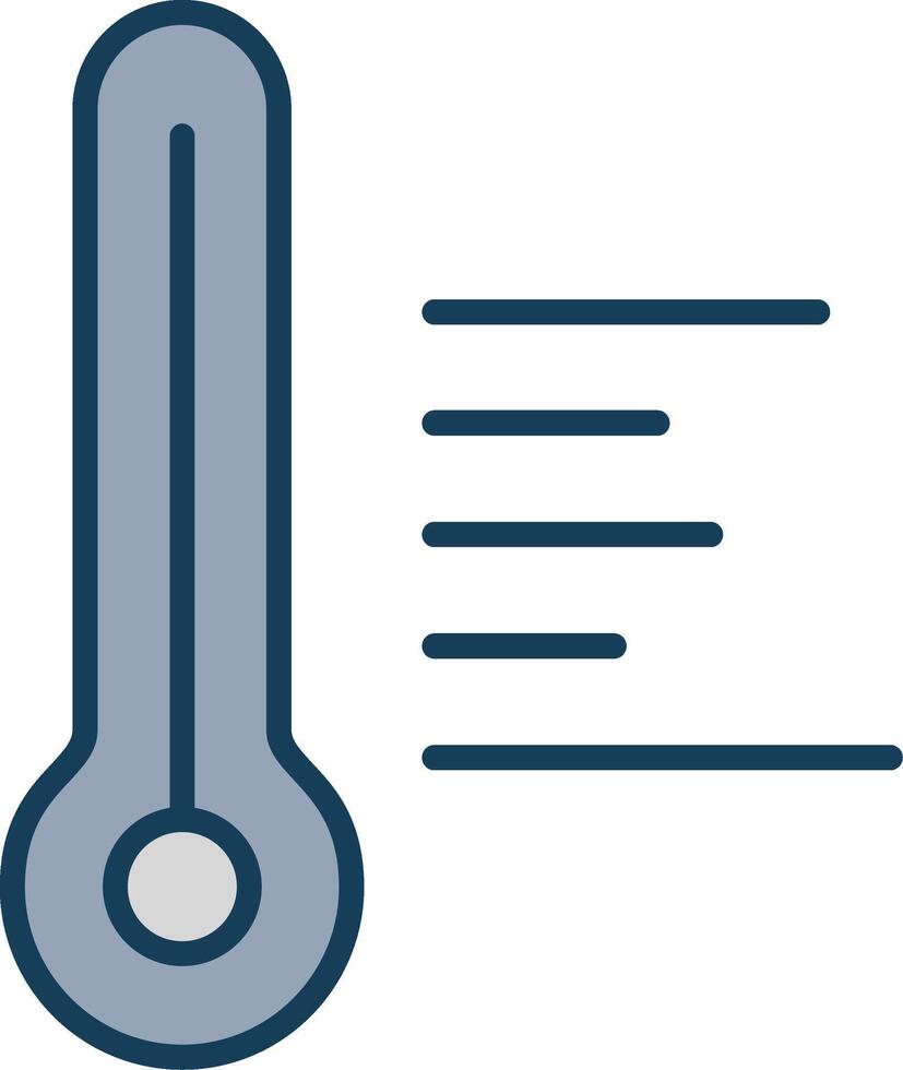 temperatura quente linha preenchidas cinzento ícone vetor