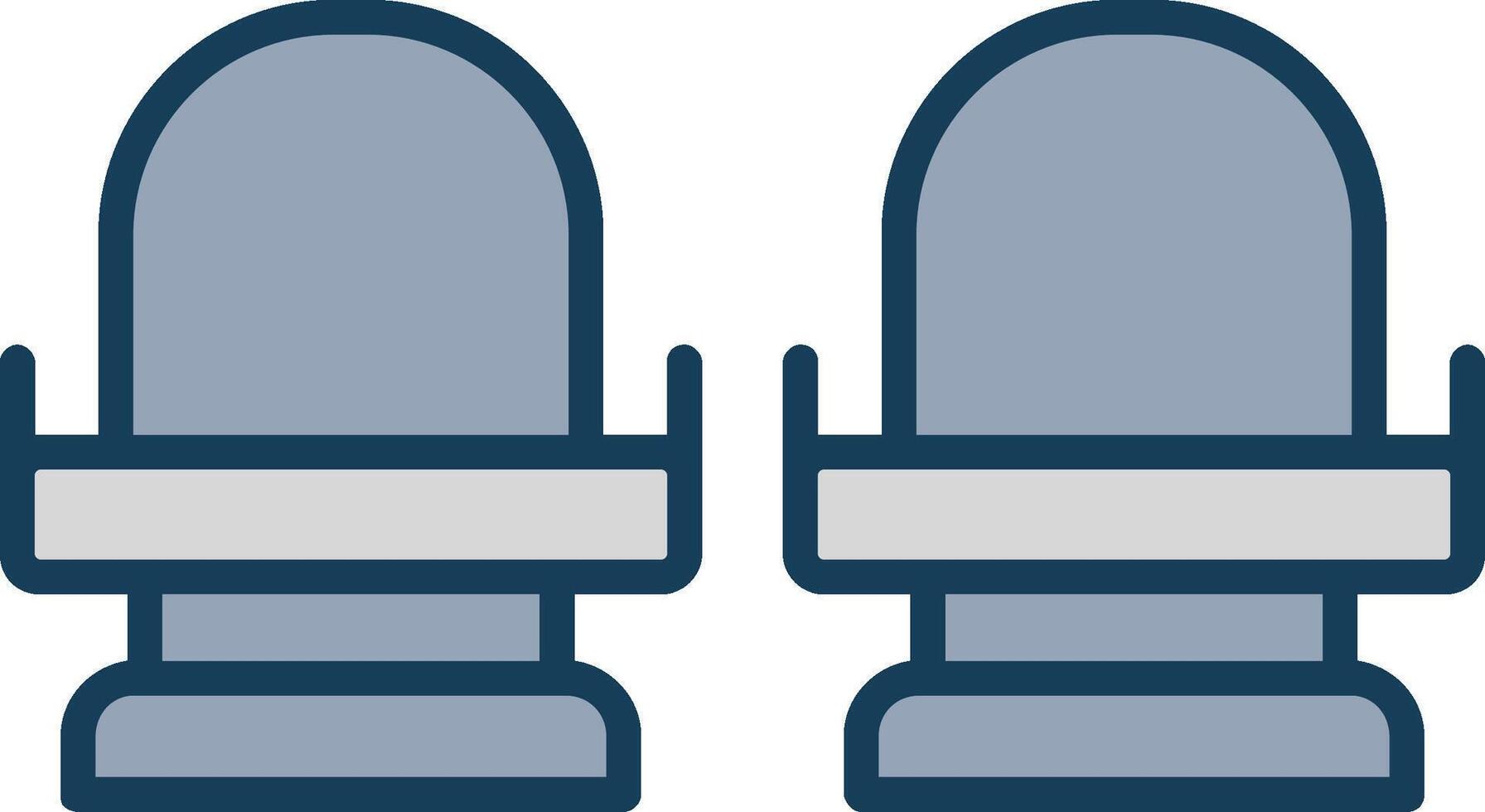 assentos linha preenchidas cinzento ícone vetor