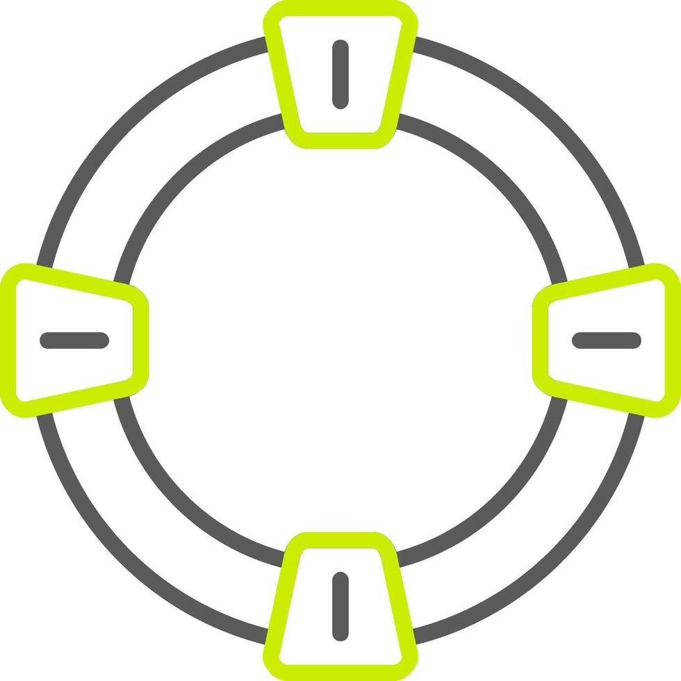 linha salva-vidas ícone de duas cores vetor