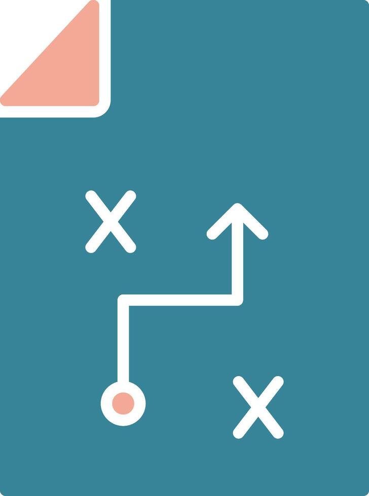 ícone de duas cores de glifo de estratégia vetor