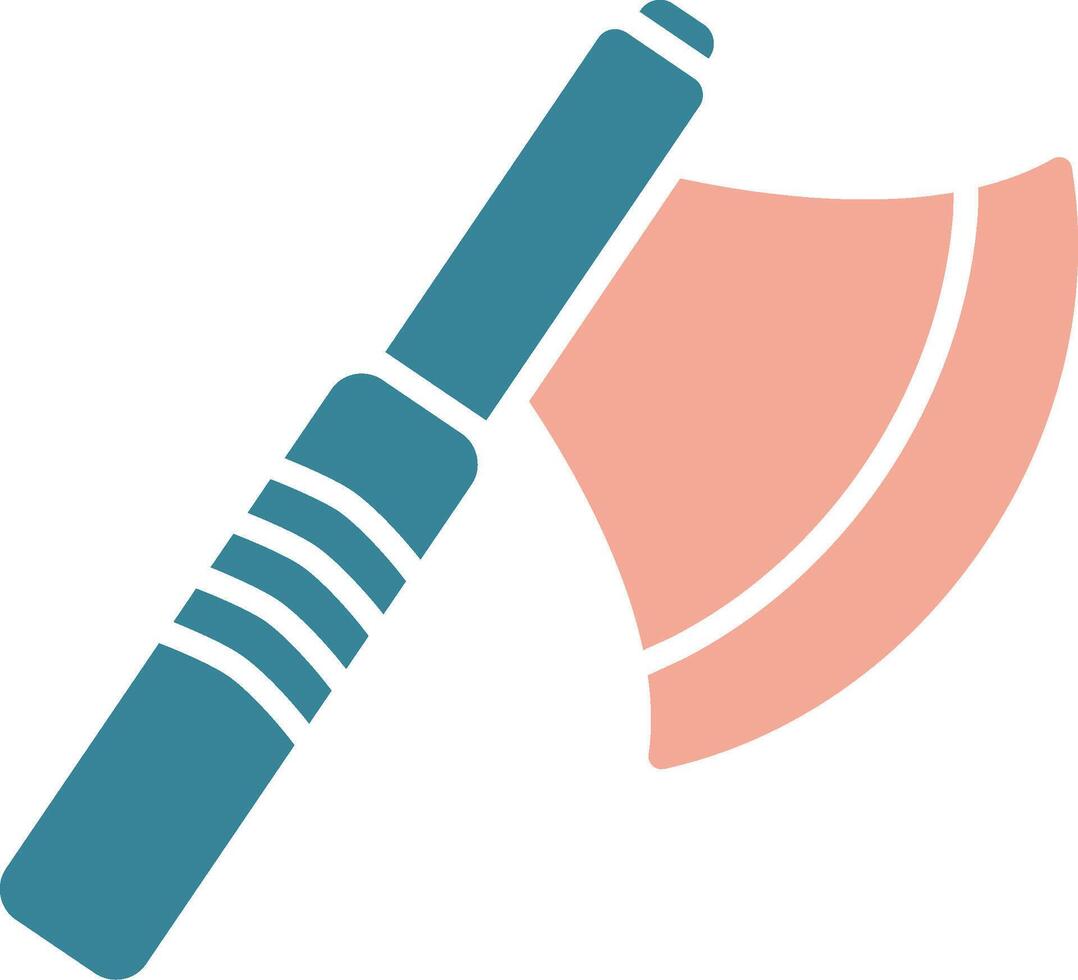 ícone de duas cores de glifo de machado vetor