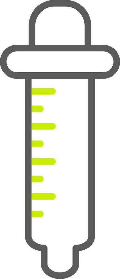 linha de pipeta ícone de duas cores vetor
