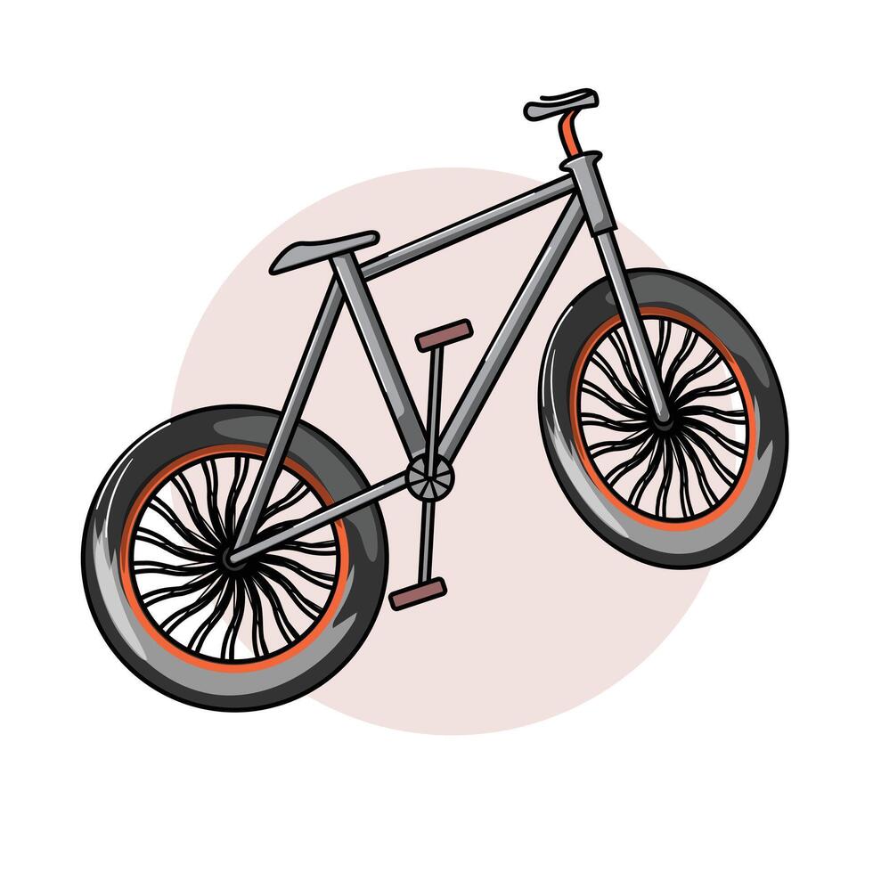 plano desenho animado ilustração do bmx bicicleta dentro esboço estilo vetor