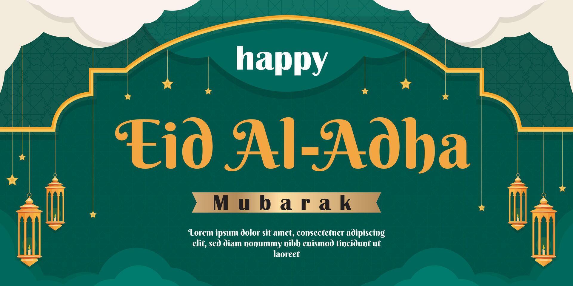 modelo de banner eid al adha vetor