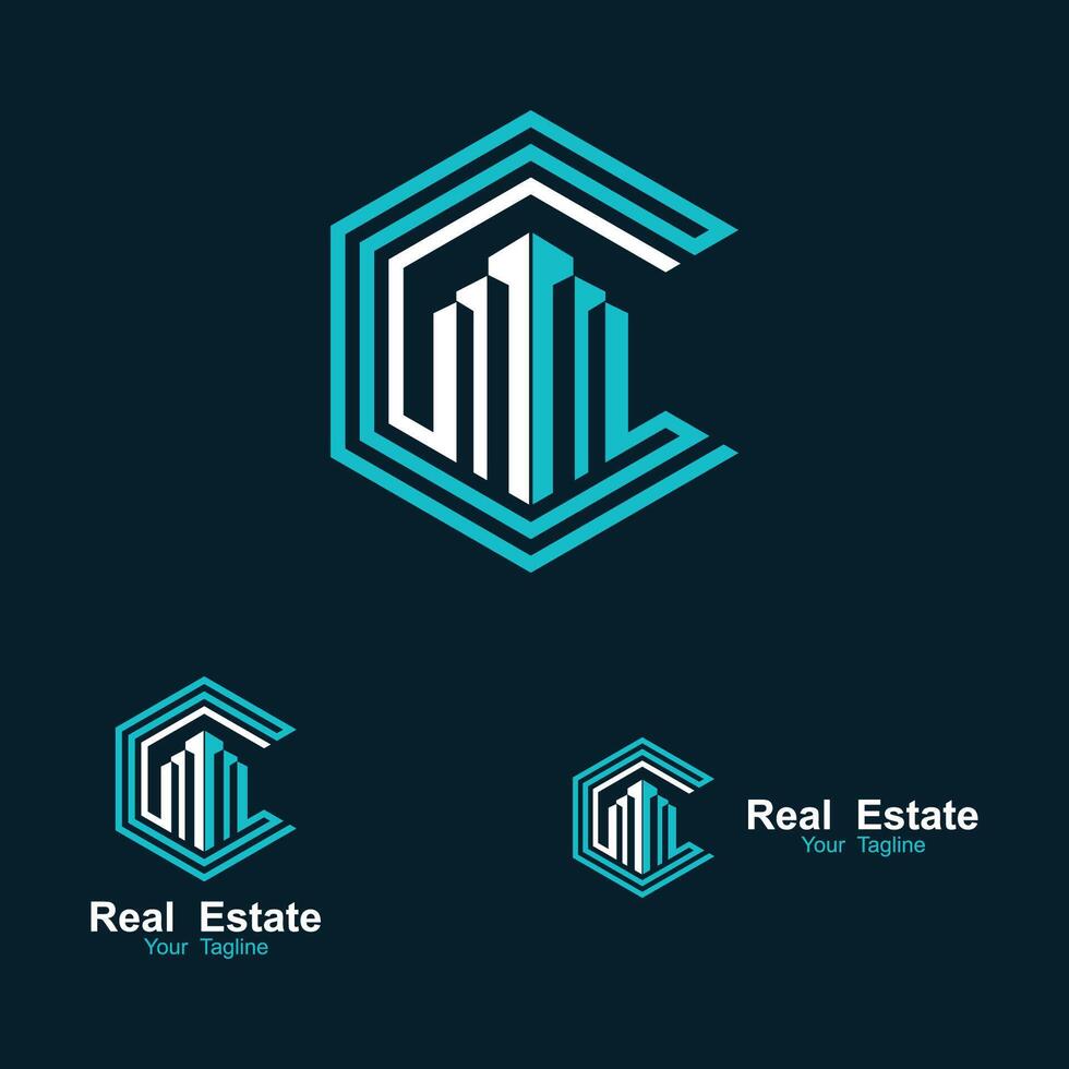 real Estado logotipo. isto logotipo é ideal para real Estado empresa, propriedade desenvolvimento companhia e semelhante. vetor