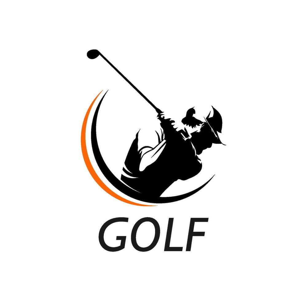 ilustração de design de logotipo de golfe vetor