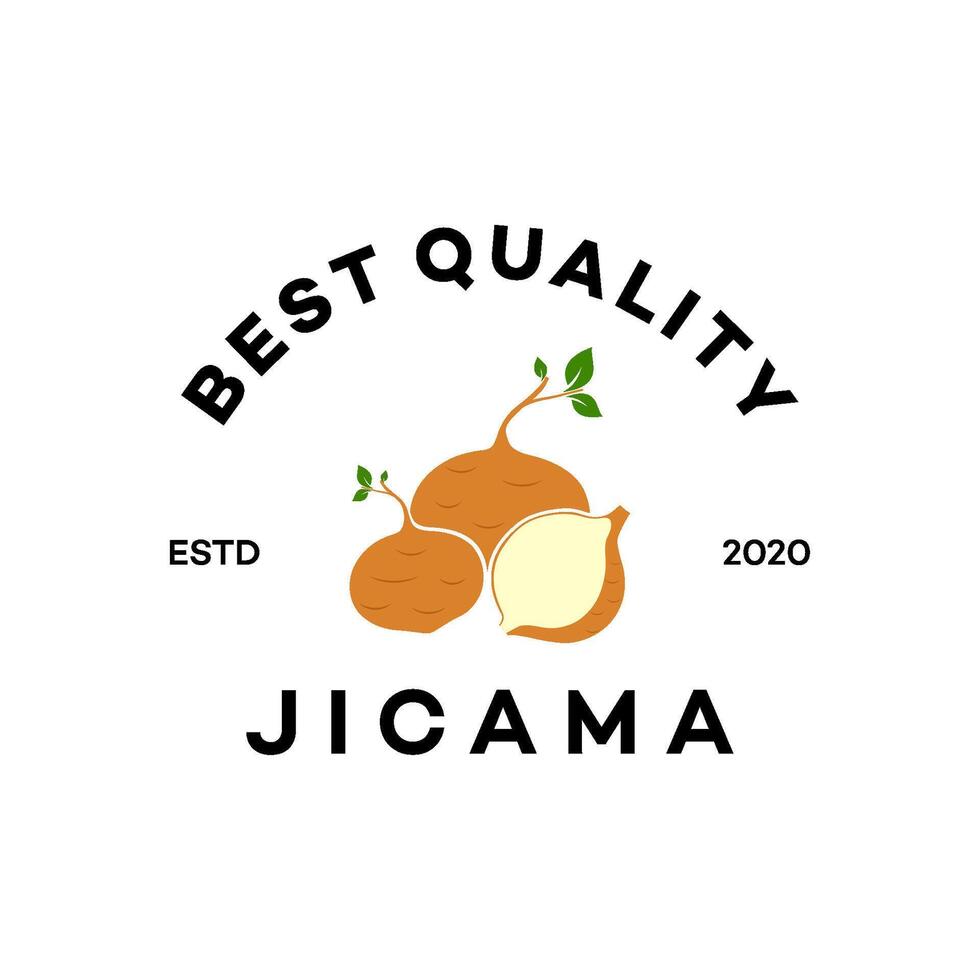 jicama logotipo modelo ilustração Projeto vetor