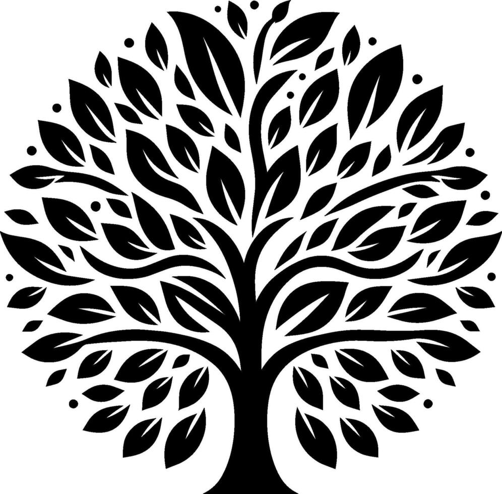 árvore silhuetas ilustração ícone vetor