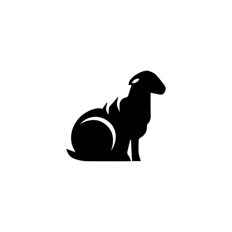 ovelha silhueta ícone logotipo, bode animal vetor