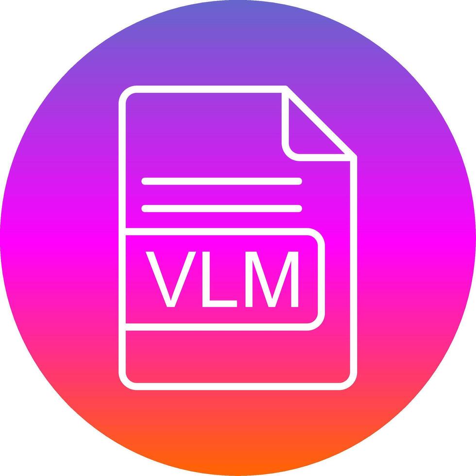 vlm Arquivo formato linha gradiente círculo ícone vetor