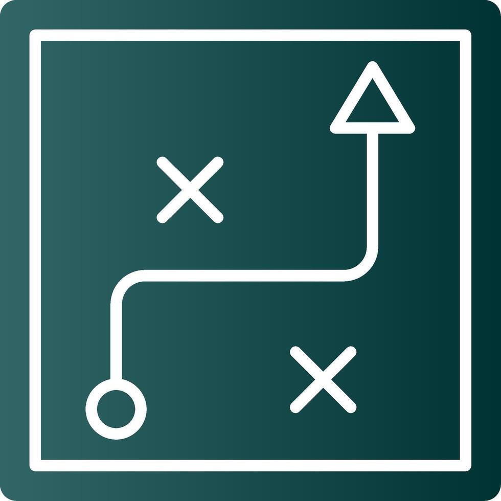 o negócio estratégia glifo gradiente ícone vetor