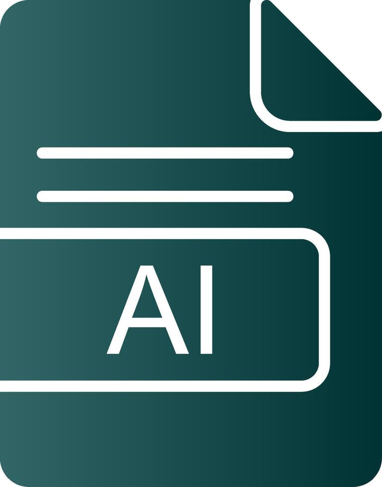 ai Arquivo formato glifo gradiente ícone vetor