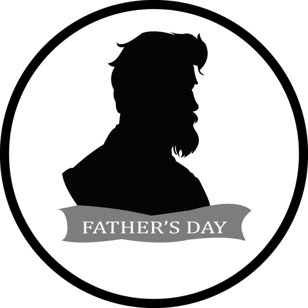 família primeiro uma logotipo para do pai dia, papai legado comemorativo do pai honrando nosso pais uma do pai dia emblema vetor