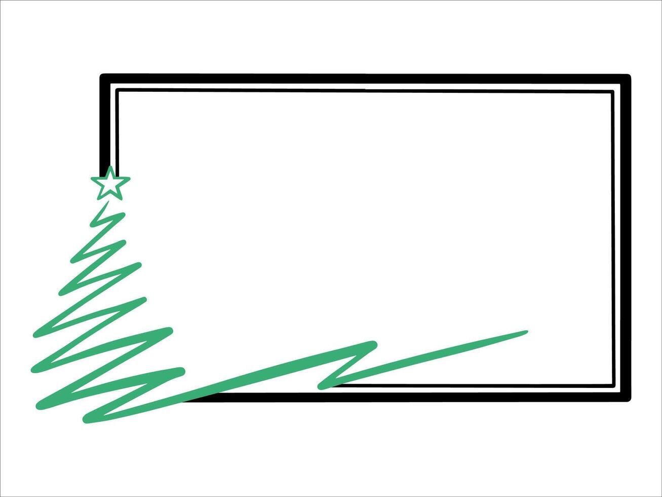 Natal quadro, Armação árvore fundo ilustração vetor