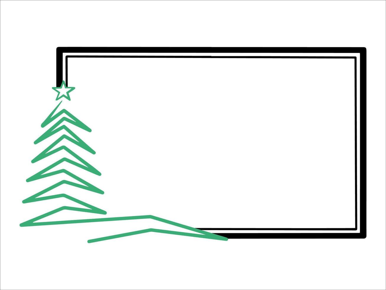 Natal árvore quadro, Armação fundo ilustração vetor