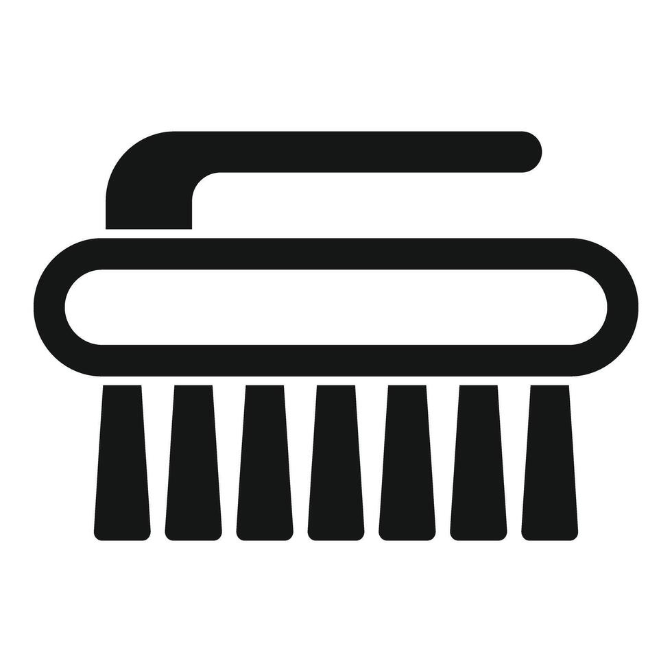 limpeza lidar com escova ícone simples . doméstico serviço vetor