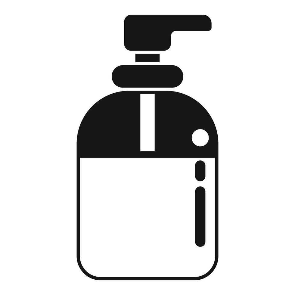 Sabonete distribuidor garrafa ícone simples . líquido recipiente vetor