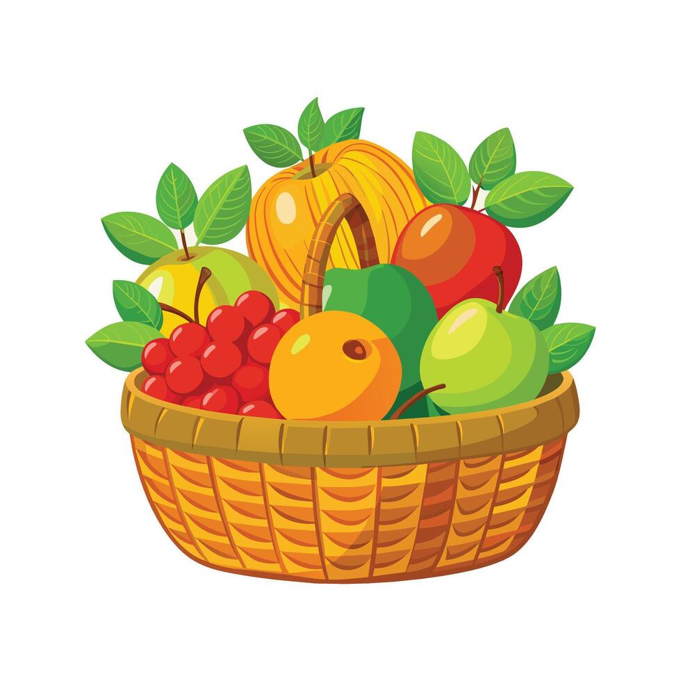 uma variedade do frutas ilustração vetor