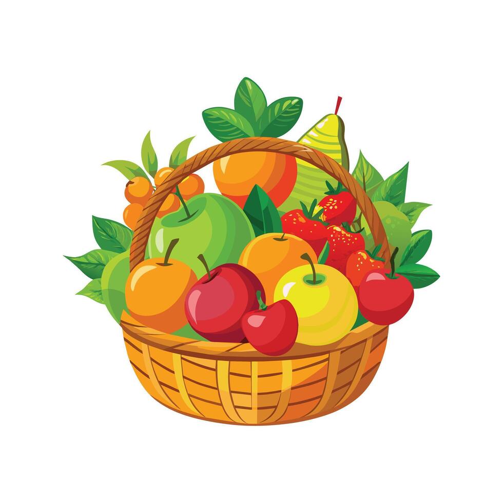 uma variedade do frutas ilustração vetor