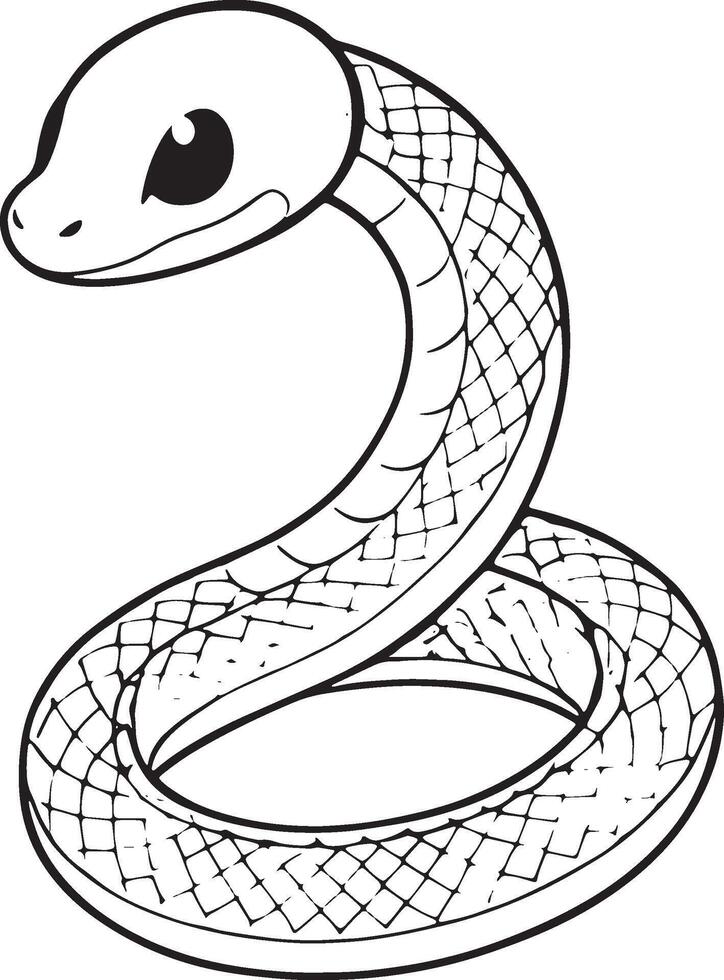 uma serpente é enrolado acima dentro uma círculo vetor
