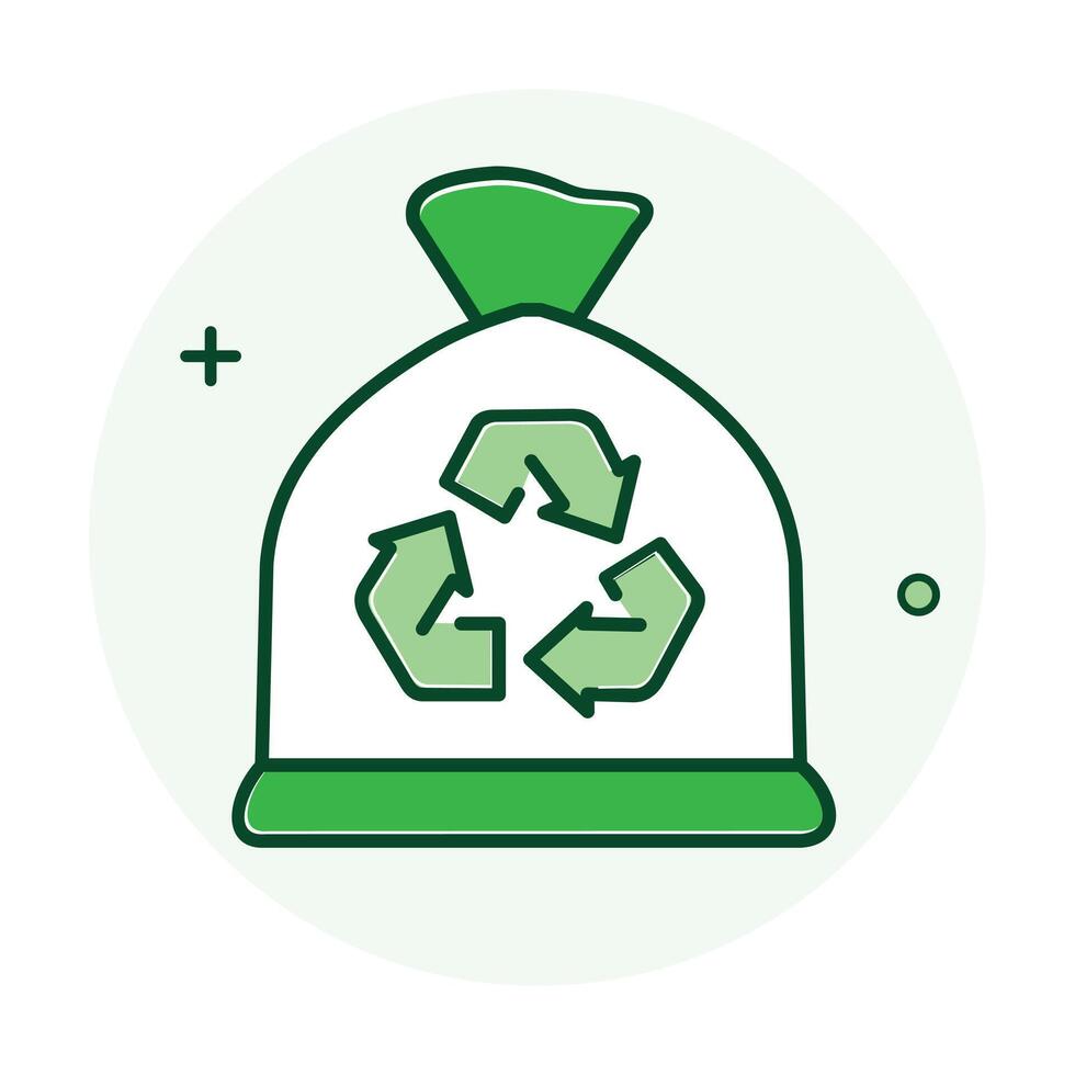 desperdício reciclando ícone exibindo a processo do reutilizando e transformando desperdício materiais para dentro valioso recursos. vetor