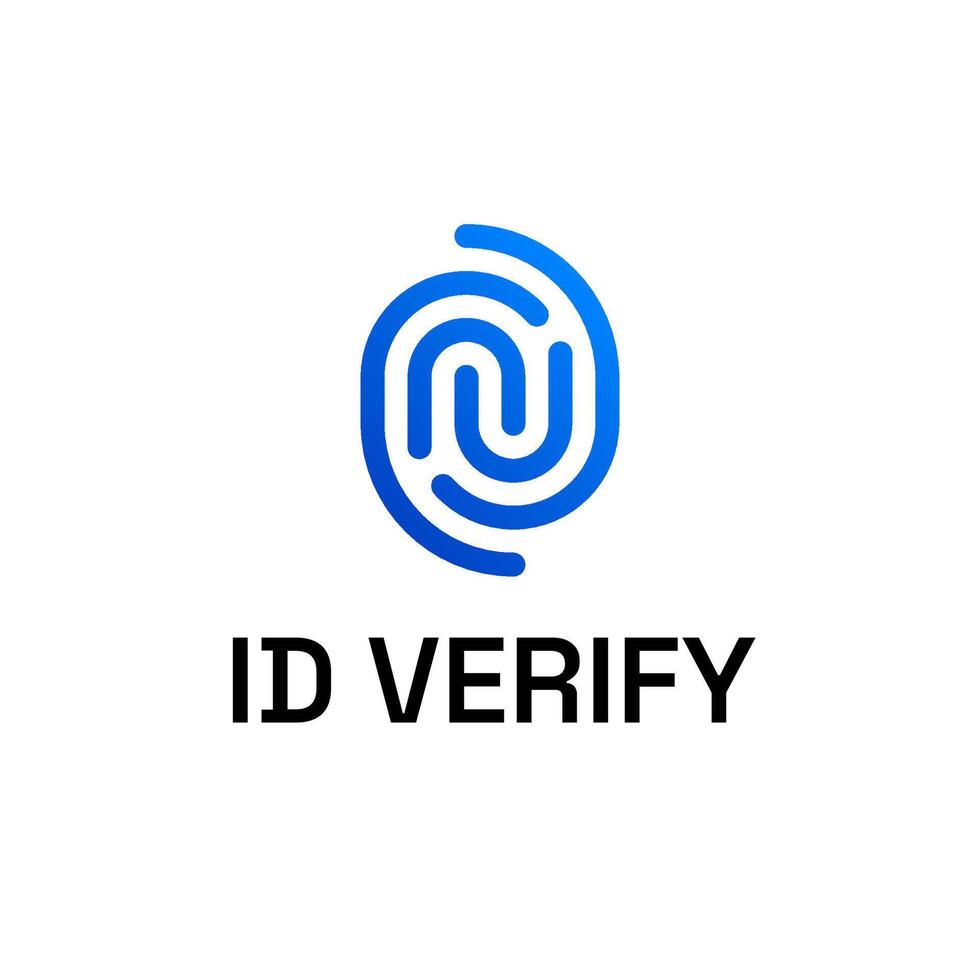 impressão digital Eu iria autenticação segurança identidade logotipo vetor