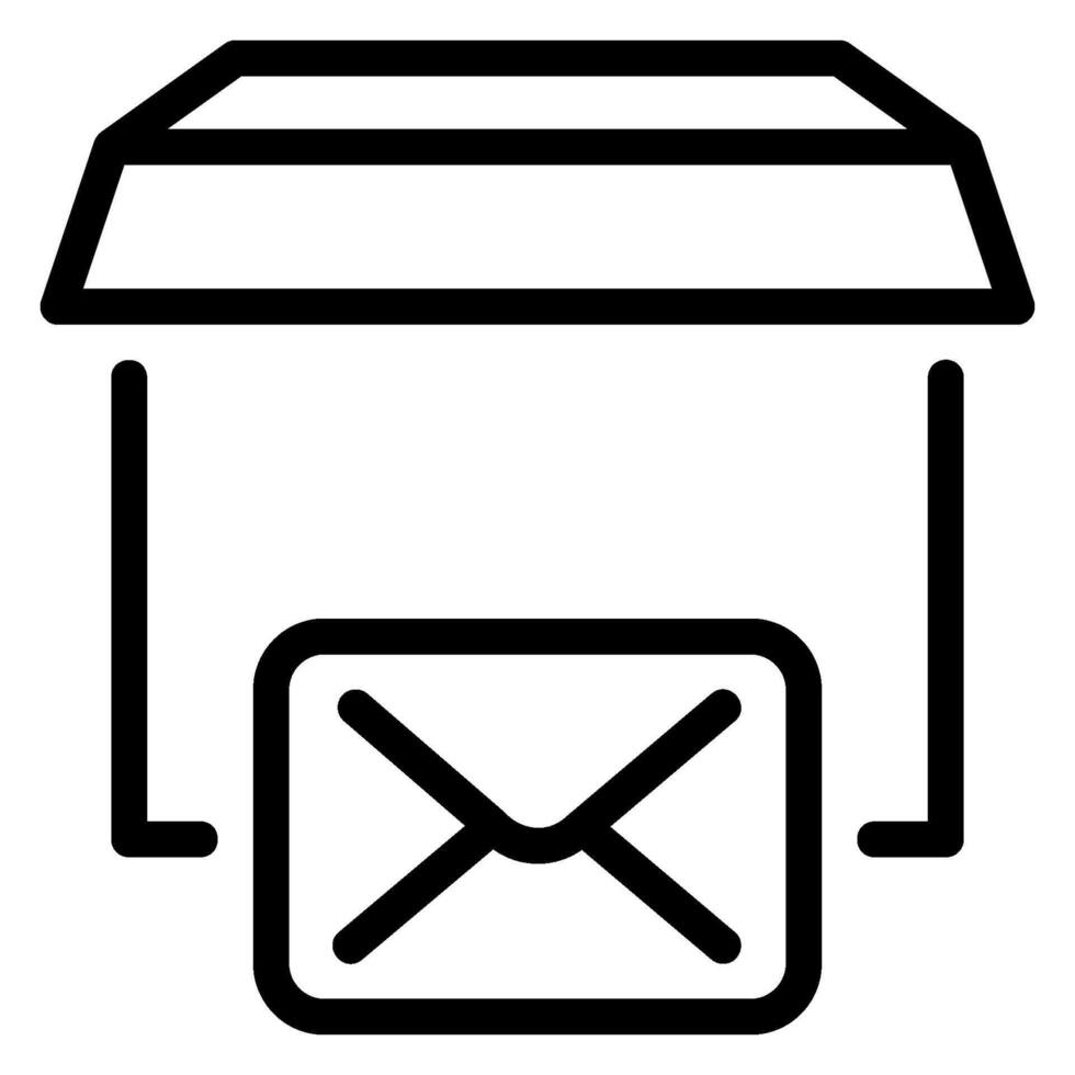 ícone de linha de correio vetor