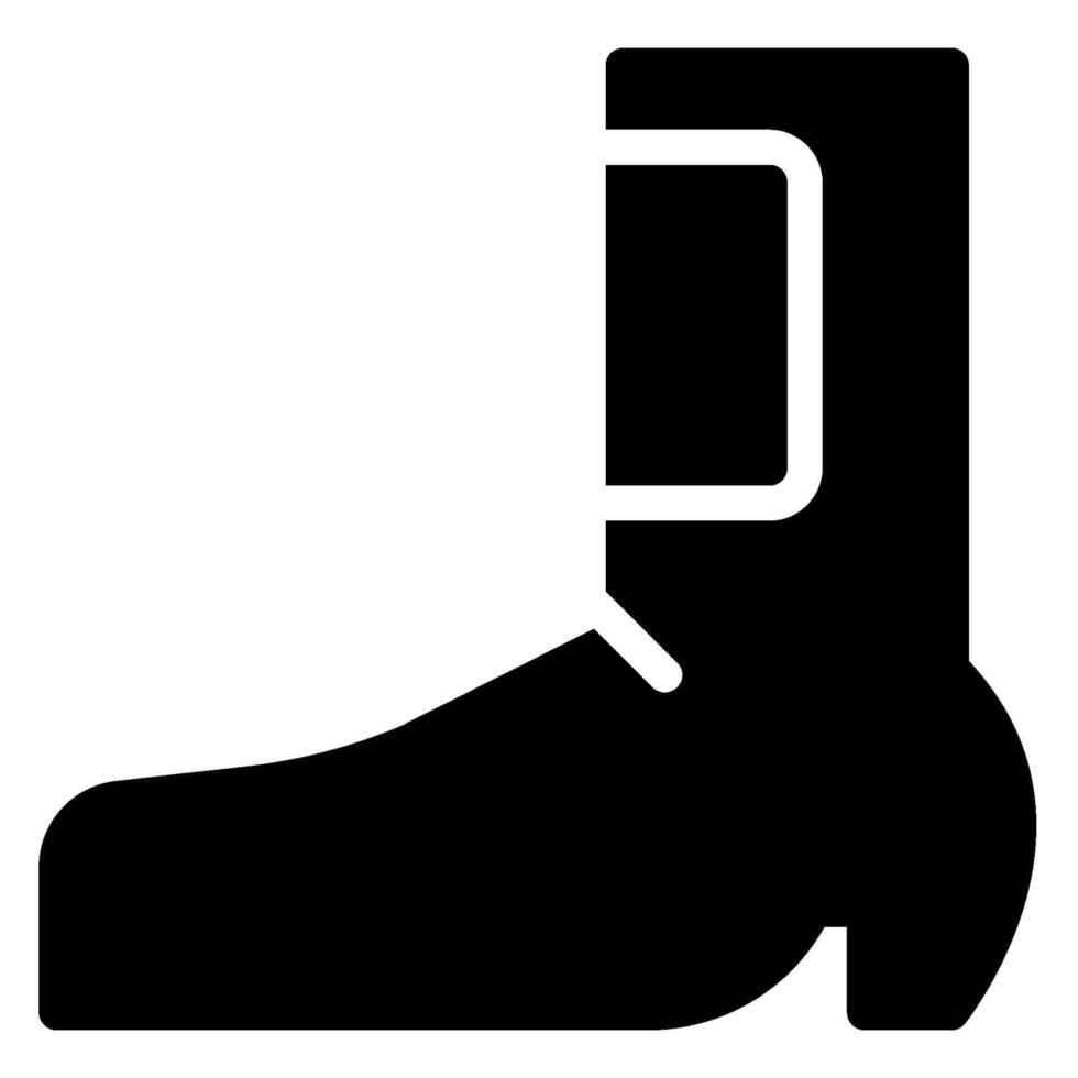 ícone de glifo de botas vetor