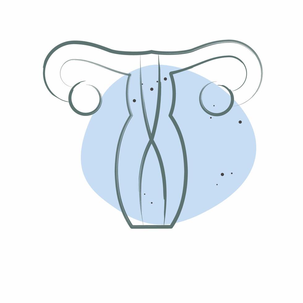 ícone ginecologia. relacionado para médico especialidades símbolo. cor local estilo. simples Projeto ilustração vetor
