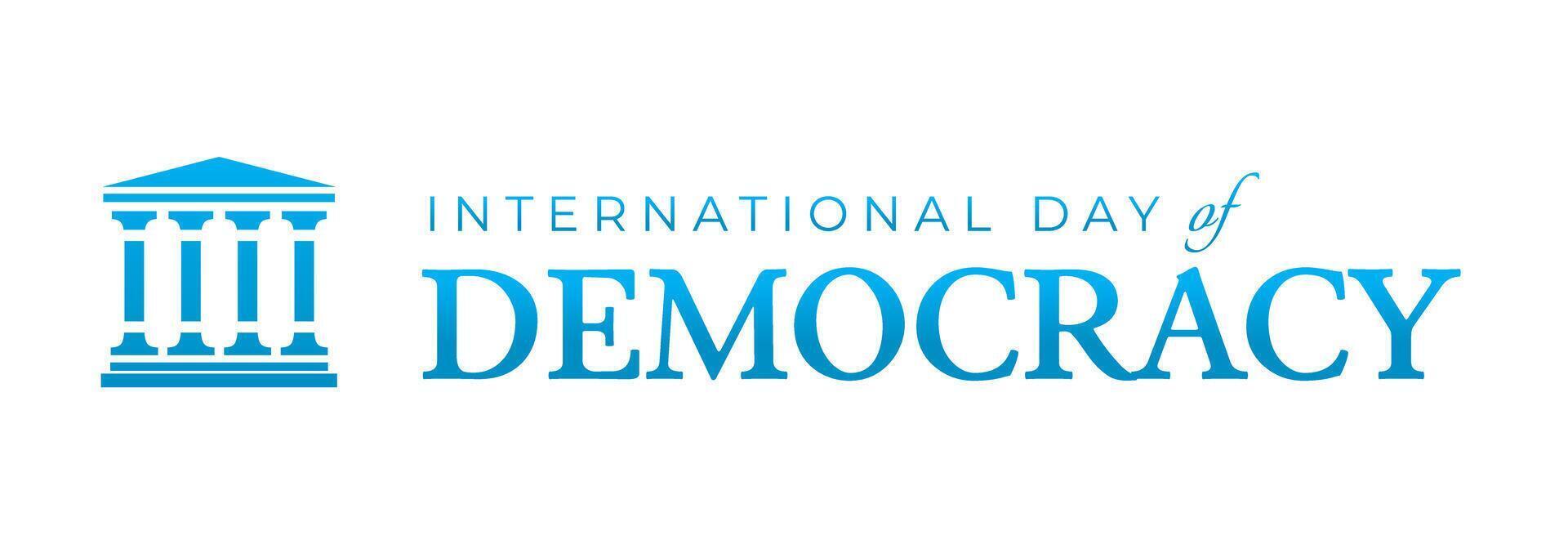 internacional dia do democracia logotipo ícone isolado vetor