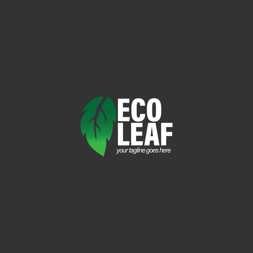 folha ecológica, Folha verde logotipo vetor