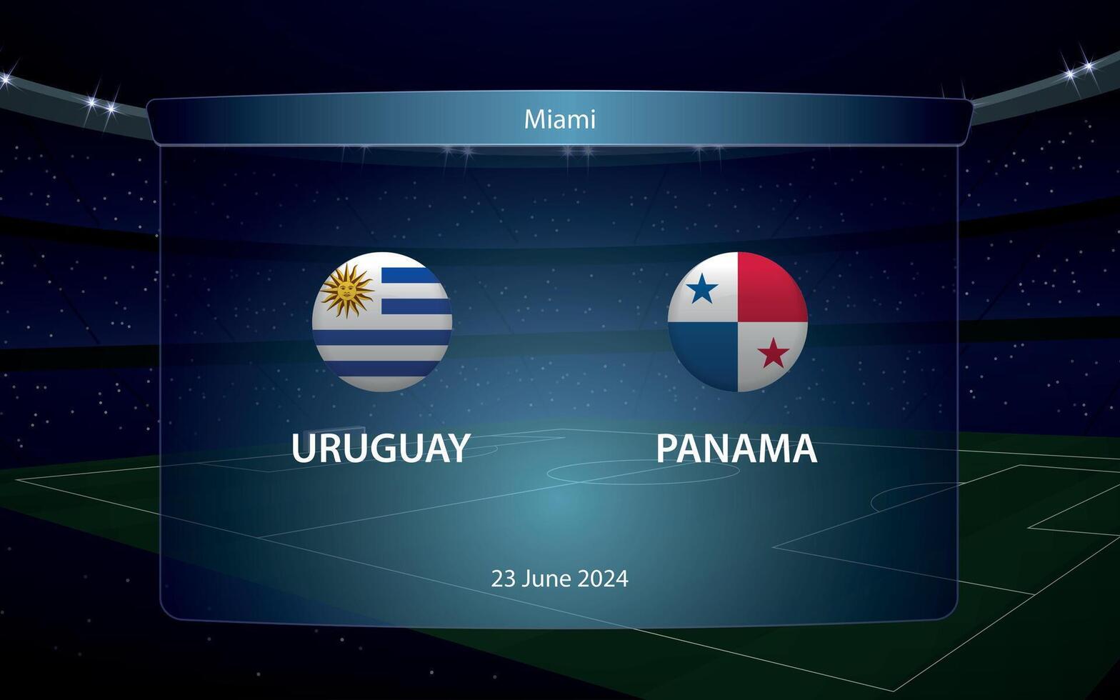 Uruguai vs Panamá. América futebol torneio 2024 vetor