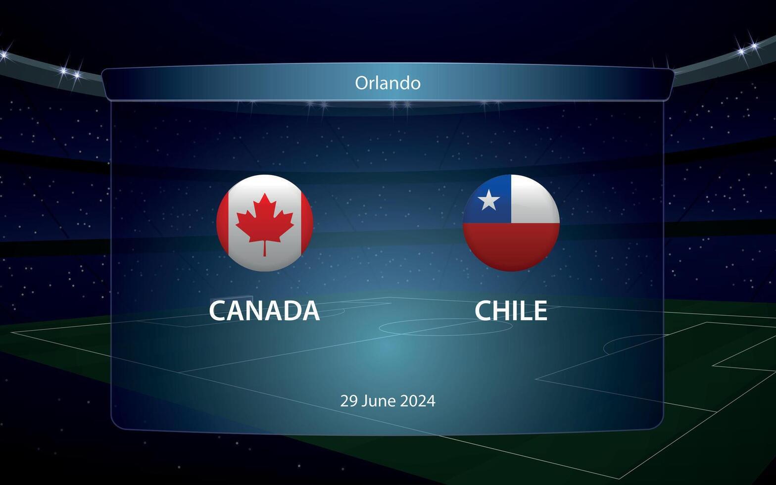 Canadá vs Chile. América futebol torneio 2024 vetor