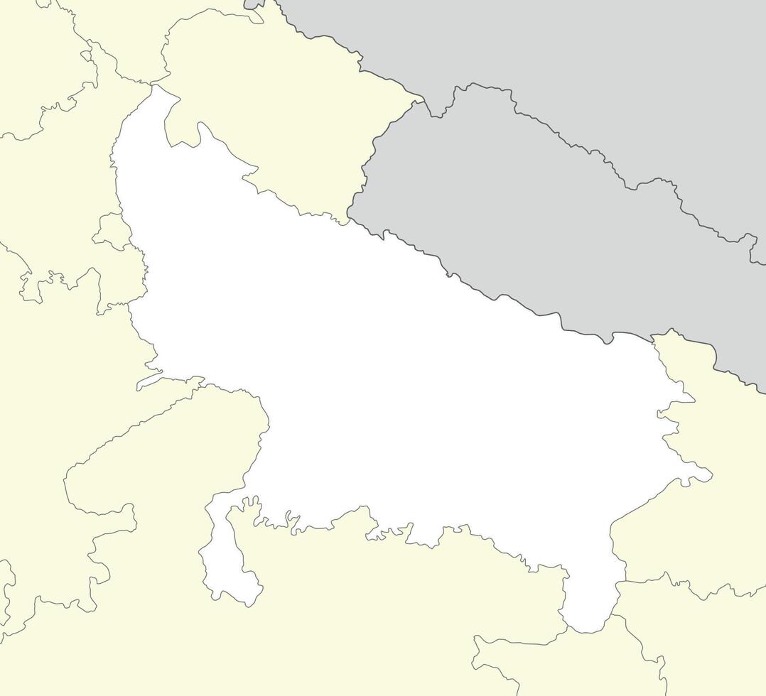 localização mapa do uttar pradesh é uma Estado do Índia vetor