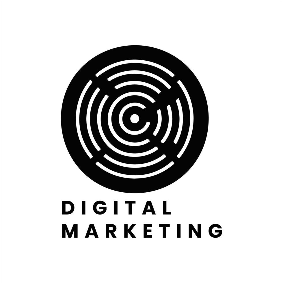 logotipo de marketing digital vetor