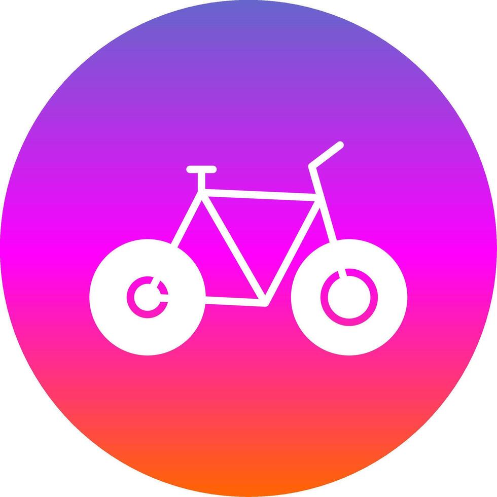 bicicleta glifo gradiente círculo ícone Projeto vetor