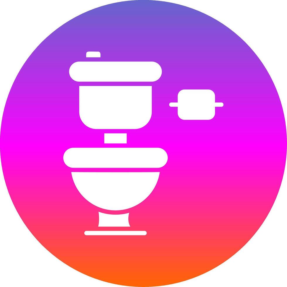 banheiro glifo gradiente círculo ícone Projeto vetor