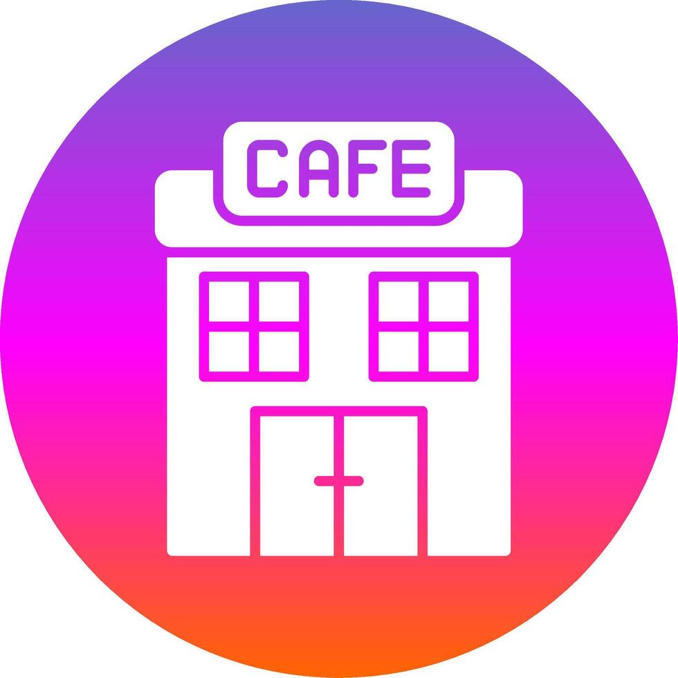 cafeteria glifo gradiente círculo ícone Projeto vetor