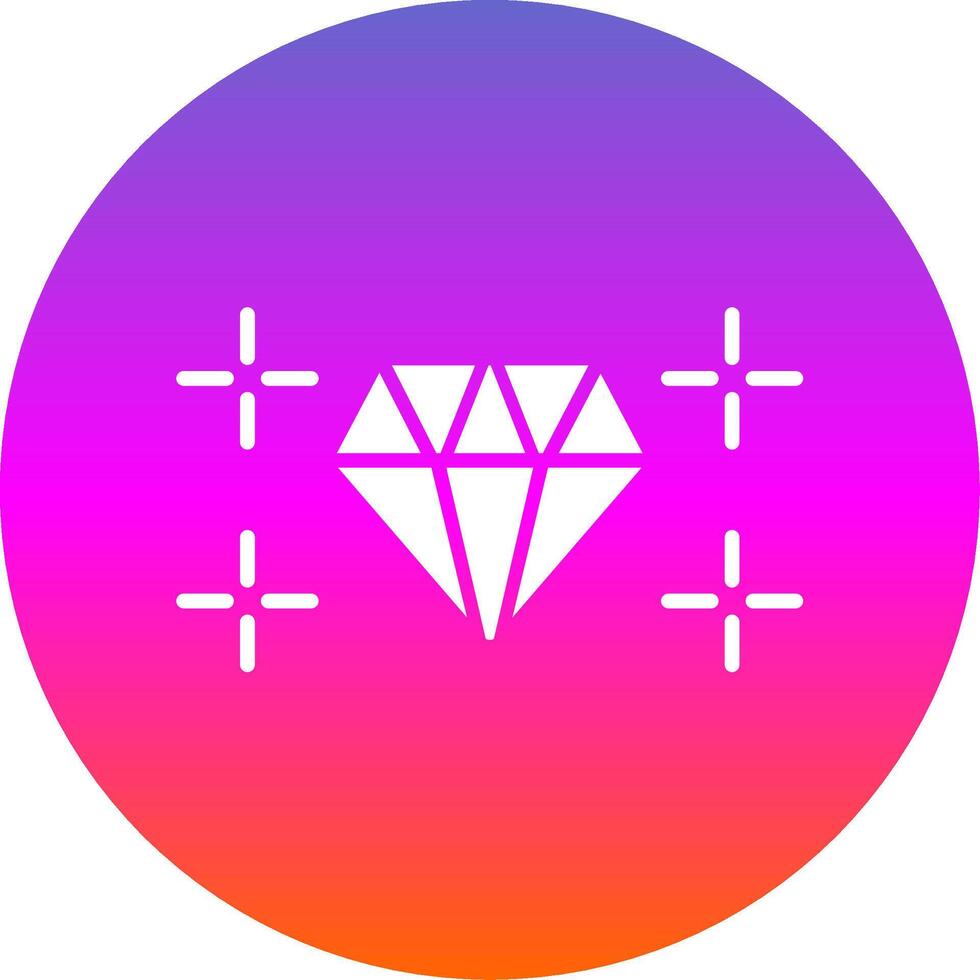 diamante glifo gradiente círculo ícone Projeto vetor