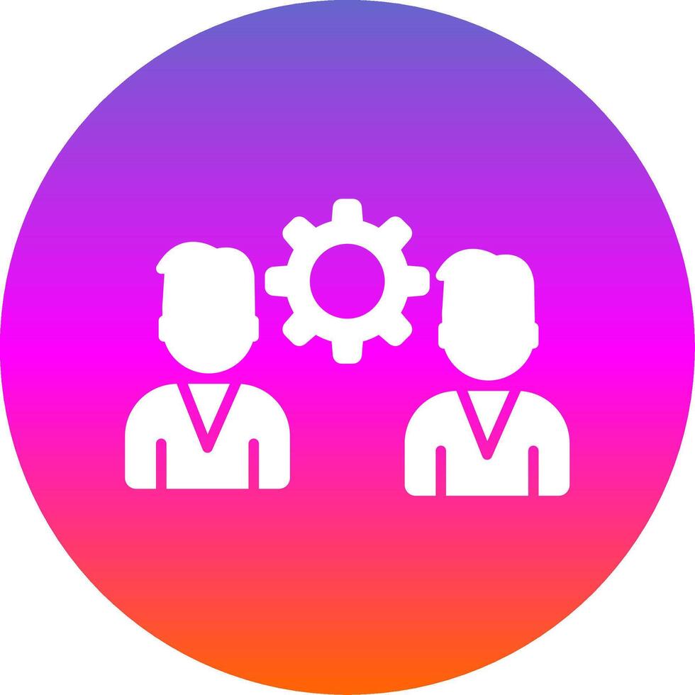 equipe configurações glifo gradiente círculo ícone Projeto vetor